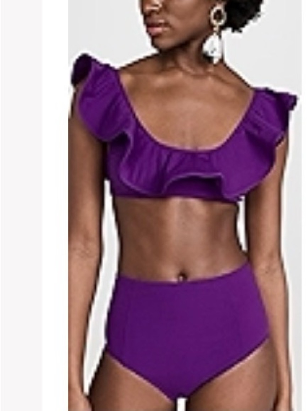 Ulla Johnson Purple Ruffle Bikini Set